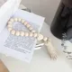 Guirxiété de perles en bois de coeur avec glands décorations de bricolage pour la maison maison de