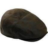 Men's Big & Tall Faux Leather Ivy Cap by KingSize in Brown Distressed (Size 2XL)