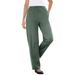 Plus Size Women's 7-Day Knit Ribbed Straight Leg Pant by Woman Within in Pine (Size L)