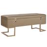 vidaXL Bank mit Staufach 105 cm Beige Samt