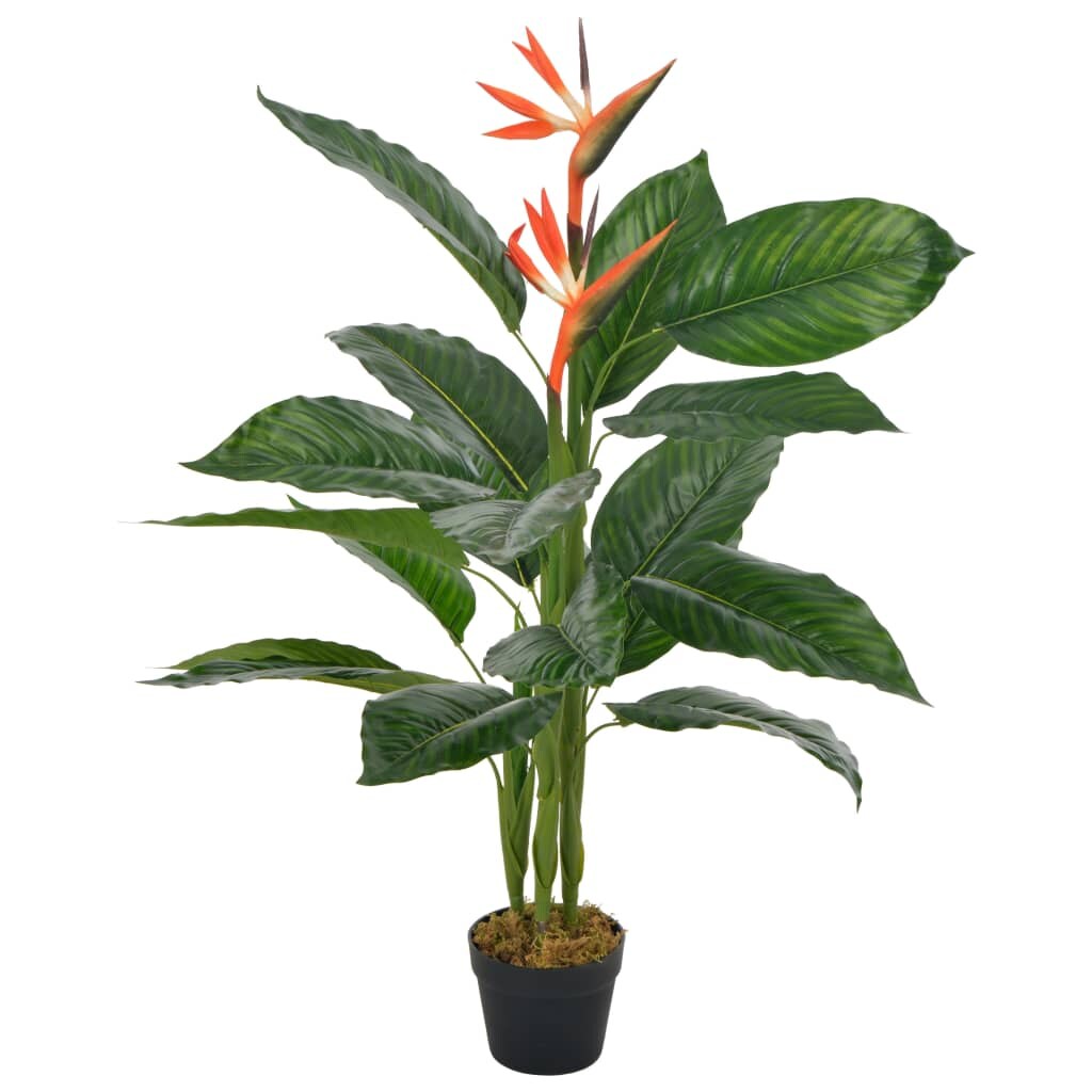 vidaXL Künstliche Pflanze Strelitzia mit Topf Rot 100 cm Image