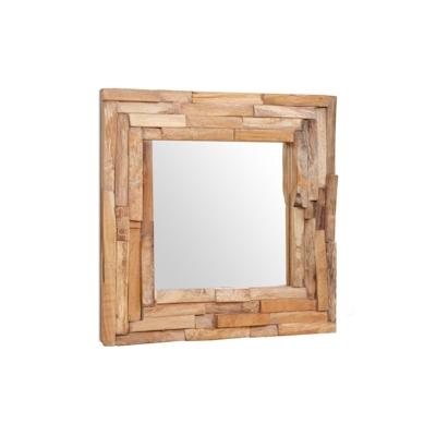 vidaXL Dekorativer Spiegel Teak 60 x 60 cm Quadratisch