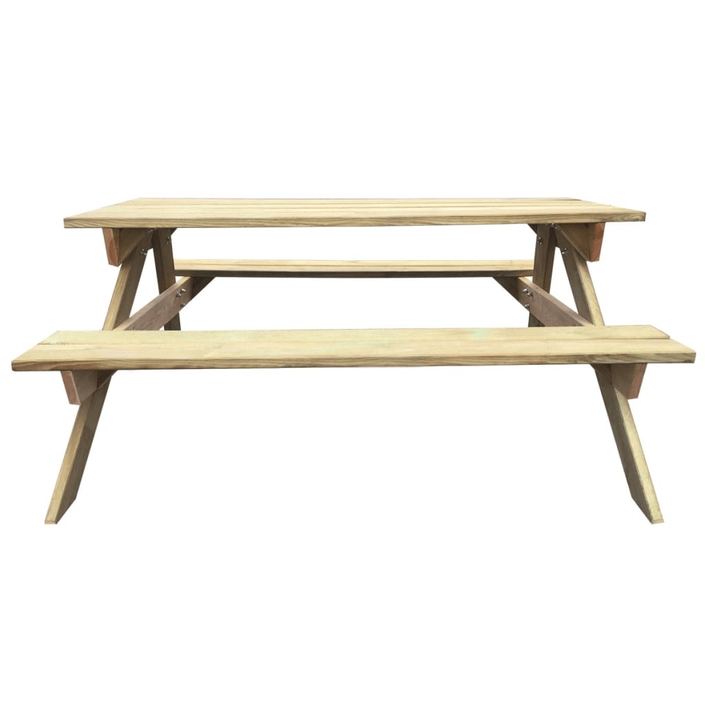 vidaXL Picknicktisch 150x135x71,5 cm Holz Image