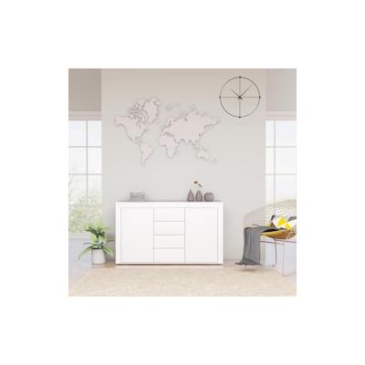 vidaXL Sideboard Hochglanz-Weiß 120×36×69 cm Spanplatte