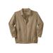 Men's Big & Tall Classic Water-Resistant Bomber by KingSize in Dark Khaki (Size XL)