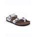 Women's Gracie Sandal by White Mountain in White Leather (Size 6 M)