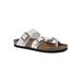 Women's Gracie Sandal by White Mountain in White Leather (Size 9 M)