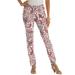 Plus Size Women's Invisible Stretch® Contour Skinny Jean by Denim 24/7 in White Paisley Flowers (Size 24 W)