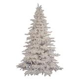 Vickerman 16035 - 12' x 82" Artificial Flocked White Spruce 2,450 Clear Lights Christmas Tree (A893691)