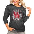 Women's Charcoal Houston Cougars Call the Shots Oversized Long Sleeve T-Shirt