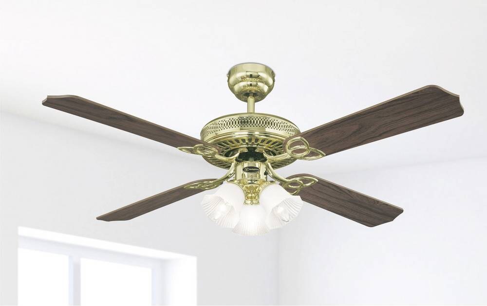 Westinghouse Monarch Trio Deckenventilator (Ø) 132 cm Flügelfarbe: Mahagoni Gehäusefarbe (Details): Image