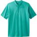 Men's Big & Tall Shrink-Less™ Lightweight Henley T-Shirt by KingSize in Tidal Green (Size 2XL) Henley Shirt