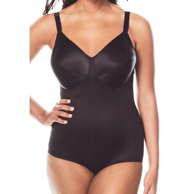 Plus Size Women's Medium Control Bodysuit by Rago in Black (Size 44 DD) Shaper