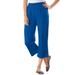 Plus Size Women's 7-Day Knit Capri by Woman Within in Deep Cobalt (Size 2X) Pants