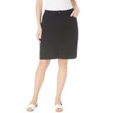 Plus Size Women's Freedom Waist Skort by Woman Within in Black (Size 26 W)