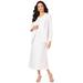 Plus Size Women's Pleated Jacket Dress by Roaman's in White (Size 24 W)