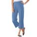 Plus Size Women's 7-Day Knit Capri by Woman Within in French Blue (Size 4X) Pants