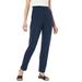 Plus Size Women's Straight Leg Ponte Knit Pant by Woman Within in Navy (Size 16 W)