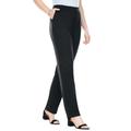 Plus Size Women's Straight Leg Ponte Knit Pant by Woman Within in Black (Size 14 WP)