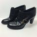 J. Crew Shoes | J. Crew Italian Leather Oxford Stack Heel Booties | Color: Black | Size: 8