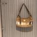 Coach Bags | Coach Signature Metallic Shoulder Bag | Color: Gold/Tan | Size: 10”X7”