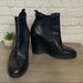 Michael Kors Shoes | Michael Kors Black Wedge Leather Heel Bootie | Color: Black | Size: 9