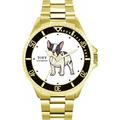 Toff London Mens White French Bulldog Watch