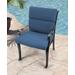 Outdoor French Edge Dining Chair Cushion-HUSK TEXTURE CAPRI RICHLOOM - Jordan Manufacturing 9502PK1-5425D