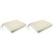 Set of 2 Outdoor French Edge Seat Cushions- Sunbrella CAST MIST GLEN RAVEN - Jordan Manufacturing 9670PK2-5112H