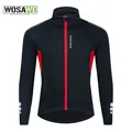 WOSAWE-Veste de Cyclisme Thermique pour Homme Coupe-Vent Chaud VTT Vélo Équitation Ski