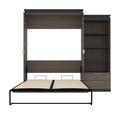 Brayden Studio® Ailed Queen Murphy Bed & Shelving Unit w/ Drawers, Wood | 89.7 H x 94.1 W x 20.2 D in | Wayfair 1E619784170549F181ABD2DAB8DB4C4D