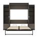 Mercury Row® Armiead Queen Murphy Bed & 2 Narrow Shelving Units w/ Drawers (105W), Wood in Gray | 89.7 H x 20.2 W x 103.6 D in | Wayfair