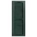 Alpha Shutters Cathedral Top Custom Open Louver Shutters Pair Vinyl, Solid Wood in Black | 35 H x 18 W x 1 D in | Wayfair L318035046