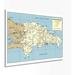 HISTORIC PRINTS Historix 2004 Dominican Republic Map Poster - 18X24 Inch Dominican Republic Wall Art - Dominican Wall Decor - Dominican Poster | Wayfair