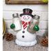 Trinx Jonesha Christmas Winter Santa's Frosty The Snowman w/ Black Top Hat Glass Salt | 3.5 H x 5.25 W in | Wayfair