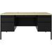 Lorell Fortress Desk Wood/Metal in Black/Brown/Gray | 30 H x 60 W x 30 D in | Wayfair LLR03155