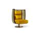 Barrel Chair - Marie Burgos Design Egoista 32" Wide Velvet Swivel Barrel Chair Velvet in Red/Yellow | 39 H x 32 W x 32 D in | Wayfair SQ6299779