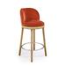 Marie Burgos Design Alma Counter & Bar Stool Wood/Upholstered/Velvet in Red/Gray/Yellow | 37 H x 18 W x 20 D in | Wayfair SQ2994377