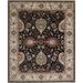 White 96 x 0.25 in Area Rug - Samad Rugs Mahal Oriental Hand Knotted Wool Black/Beige Area Rug Wool | 96 W x 0.25 D in | Wayfair