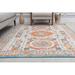 Blue/Orange 120 x 96 x 0.6 in Area Rug - Bungalow Rose Bartolo Oriental Orange/Blue Area Rug Polypropylene | 120 H x 96 W x 0.6 D in | Wayfair