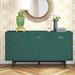 Etta Avenue™ Blair 7 Drawer 60" W Wood Dresser Wood in Green | 33.5 H x 60 W x 19.25 D in | Wayfair F928DEC0FCBF4DE897CE0073E92E677F