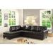 Black Reclining Sectional - Glory Furniture Moran 114" Wide Reversible Sofa & Chaise Microfiber/Microsuede | 35 H x 114 W x 80 D in | Wayfair