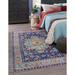 Black/Blue 90 x 0.16 in Area Rug - Mistana™ Sonja Oriental Blue/Black/Orange Area Rug Chenille | 90 W x 0.16 D in | Wayfair