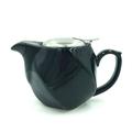 Wrought Studio™ Beufort Blue Teapot w/ Infuser Porcelain China/Ceramic in Black | 7 H x 7 W x 7 D in | Wayfair 3BB1714603A64DEC99FB8EAE814F06A3