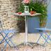 Ebern Designs Graeff Bistro Outdoor Table Metal in Gray | 27.5 H x 23.5 W x 23.5 D in | Wayfair EA72BE8EF78049BFBF3E733E7316131E