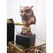 Millwood Pines Wisdom Of The Woods Realistic Wise Owl Bird Bust Statue In Bronze Electroplated Resin Finish w/ Trophy Base Great Horned Owls Of Bibl Resin | Wayfair