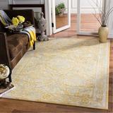 Yellow 61 x 0.37 in Area Rug - Charlton Home® Aquene Ivory/Gold Area Rug, Polypropylene | 61 W x 0.37 D in | Wayfair