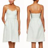 J. Crew Dresses | J. Crew Cameron Dress Formal Stripe Silk Organza | Color: Cream | Size: 4