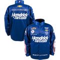 Men's Hendrick Motorsports Team Collection Navy Kyle Larson Hendrickcars.com Nylon Uniform Full-Snap Jacket