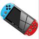 X7 Handheld Game Console 4.3 inch Video Game console dual rocker 8GB Built-in 200+ Portable Game Controller（blue+Red）